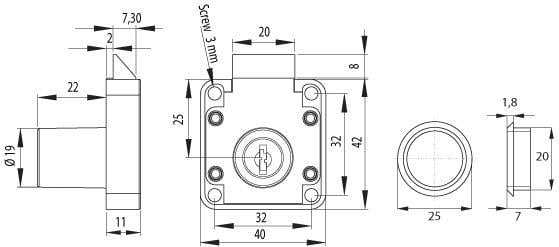 Çarpma Kapaklar İçin Yaylı Kilit