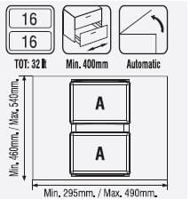 Çekmece İçi Çöp Kovası & Deterjanlık 40-45 Cm. Modül