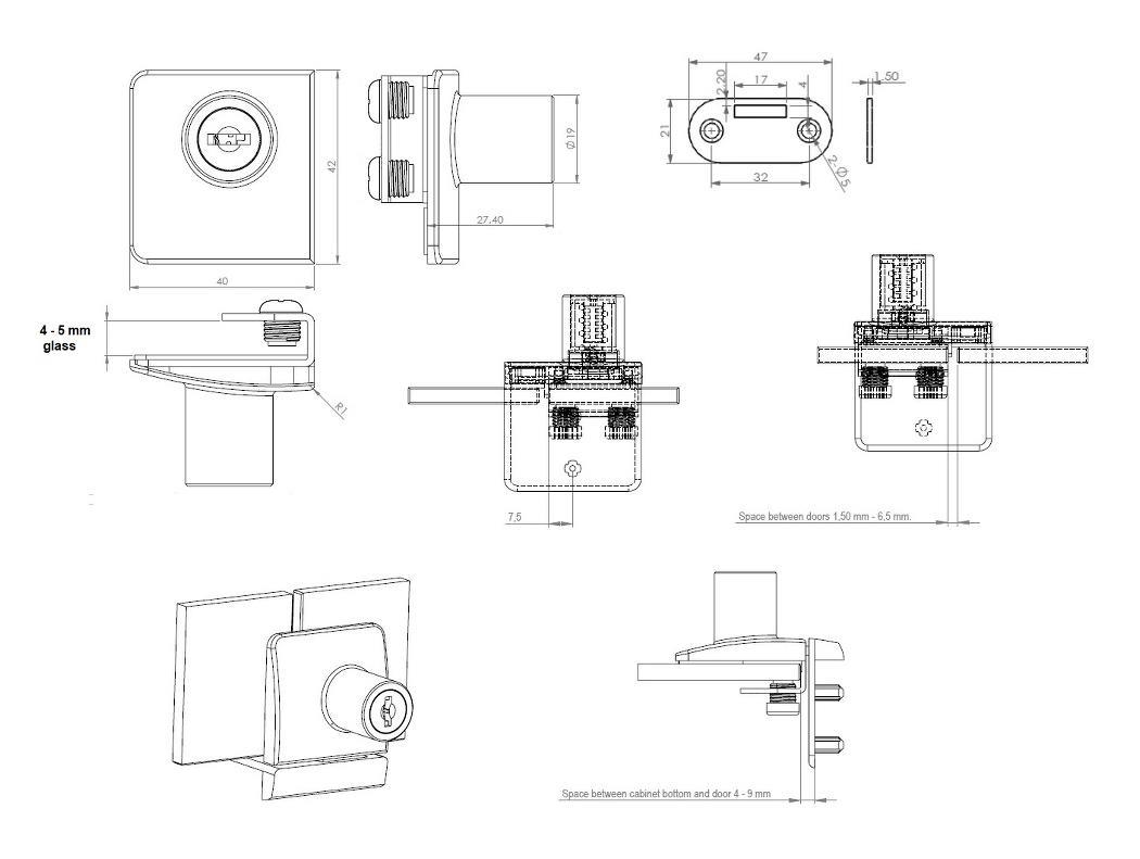 Çift Cam Kapak Kiliti-altın Kaplamalı