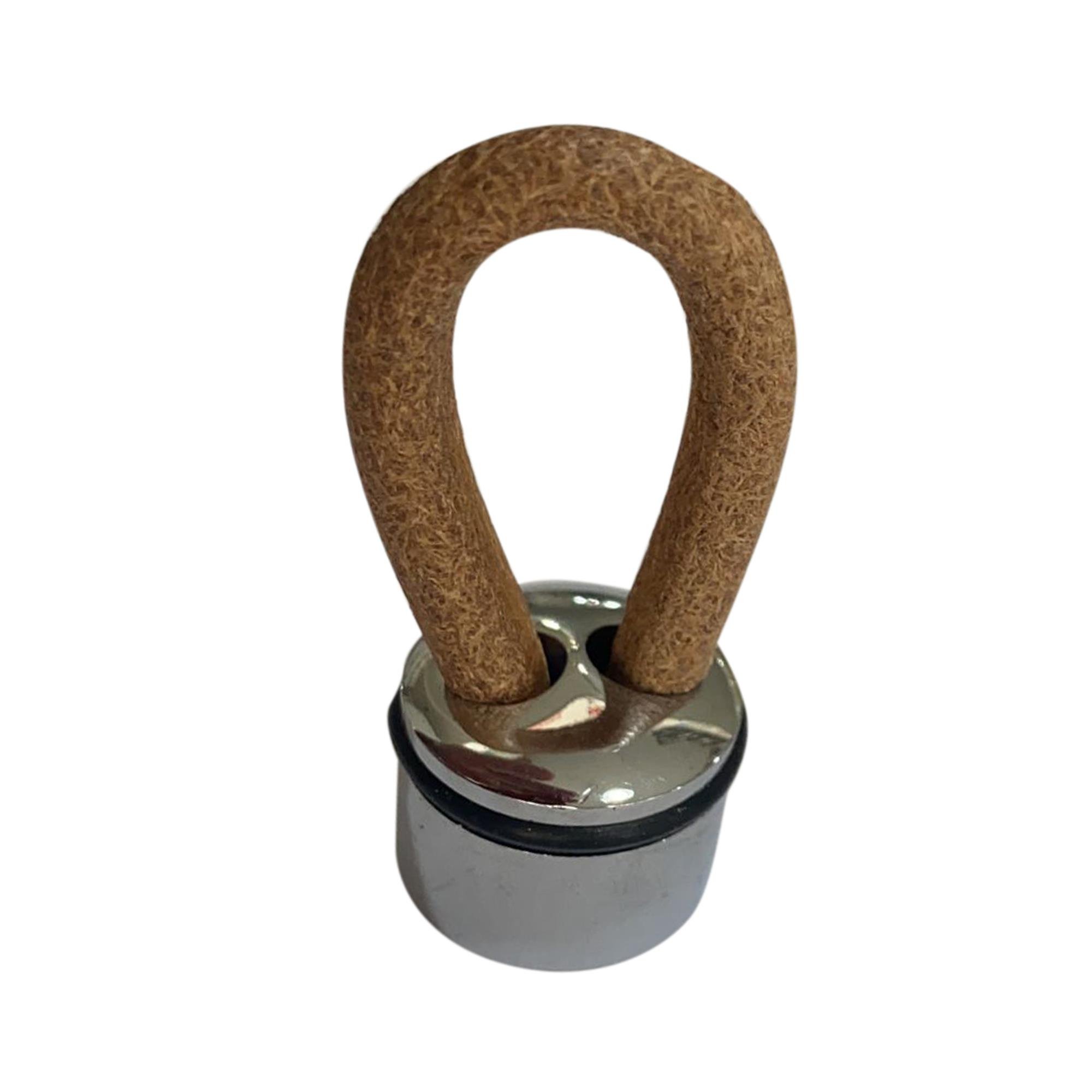 Deri Düğme İp Kulp Oring Tek Delikli Krom Taba