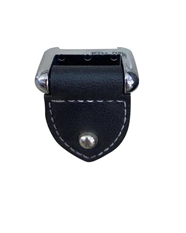 Deri Kulp 32 Mm. Parlak Krom Siyah Hael