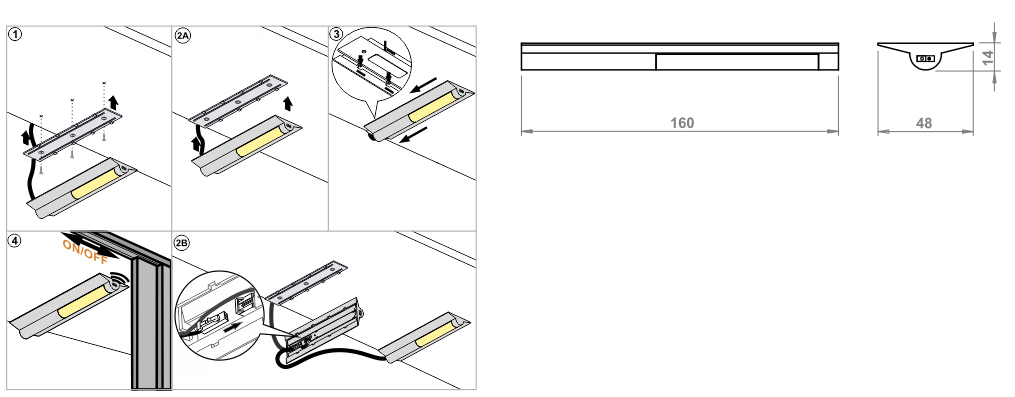 Dolap İçi Kapak Sensörlü Led Aydınlatma 