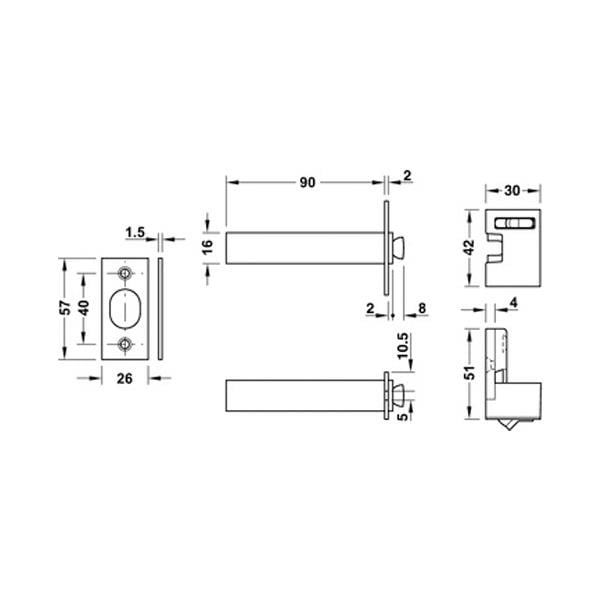Gizli Güvenlik Zinciri Parlak Pirinç