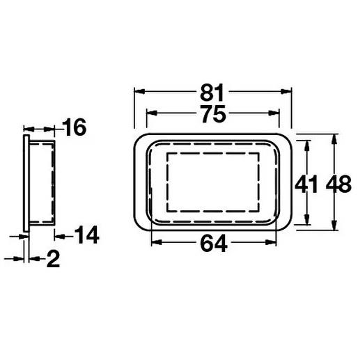 Gömme Kulp Kayı Mat Siyah 64 Mm