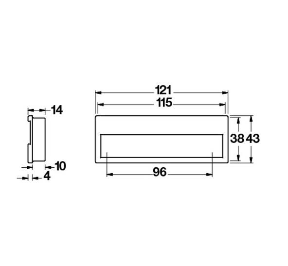 Gömme Kulp Mat Siyah 96 Mm
