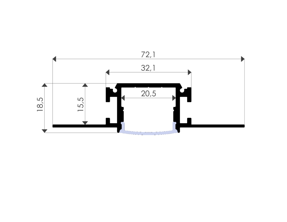 Gömme Sıvaaltı Lineer Led Kasa Profil Armatür