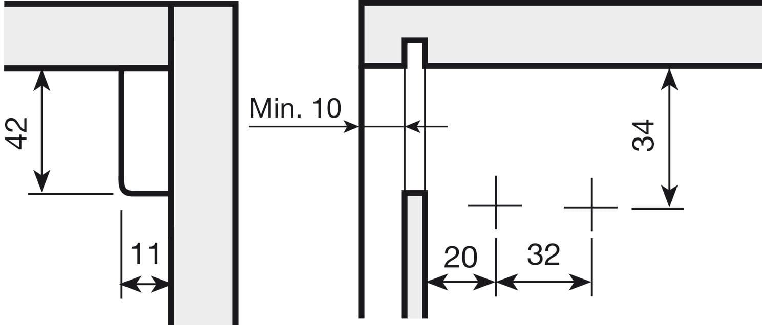 Hafele Üst Modül Askı Seti Metal Kap. Scarpi 4
