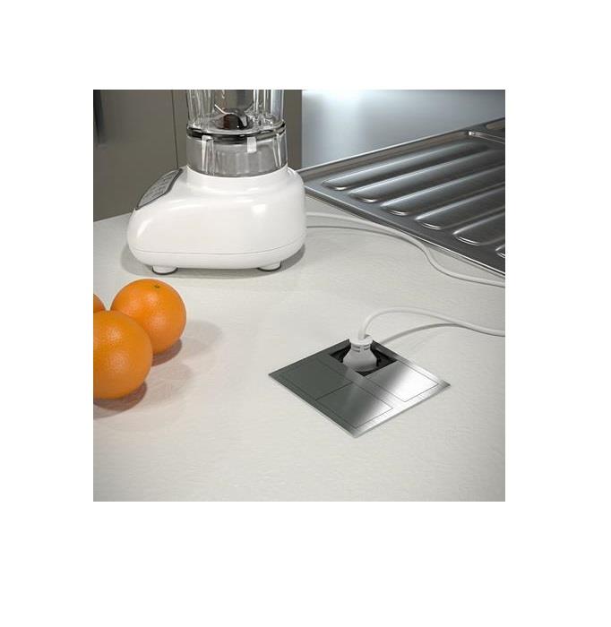 Hit İkili Fonksiyonel Gizli Priz Seti İnox