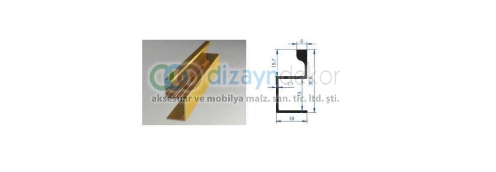 Kapak Ve Sürgü Kulp Profili Parlak El. 250 Cm