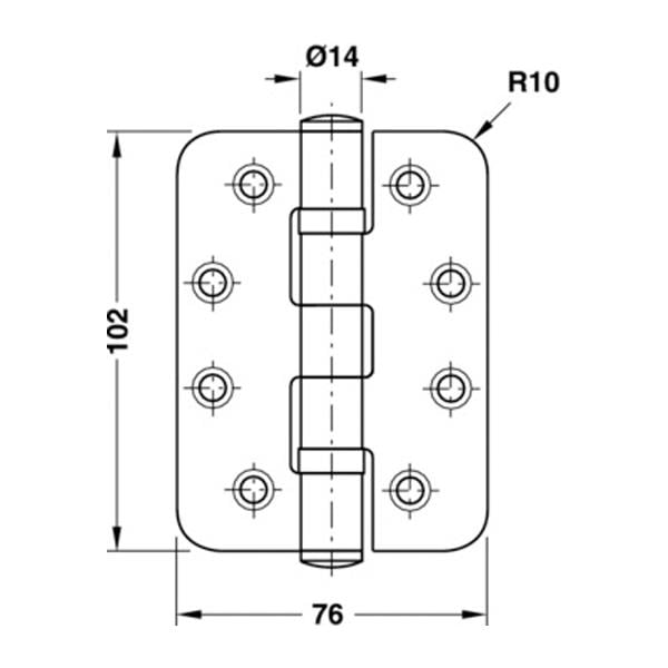 Kapı Menteşesi Yaprak Mat Siyah