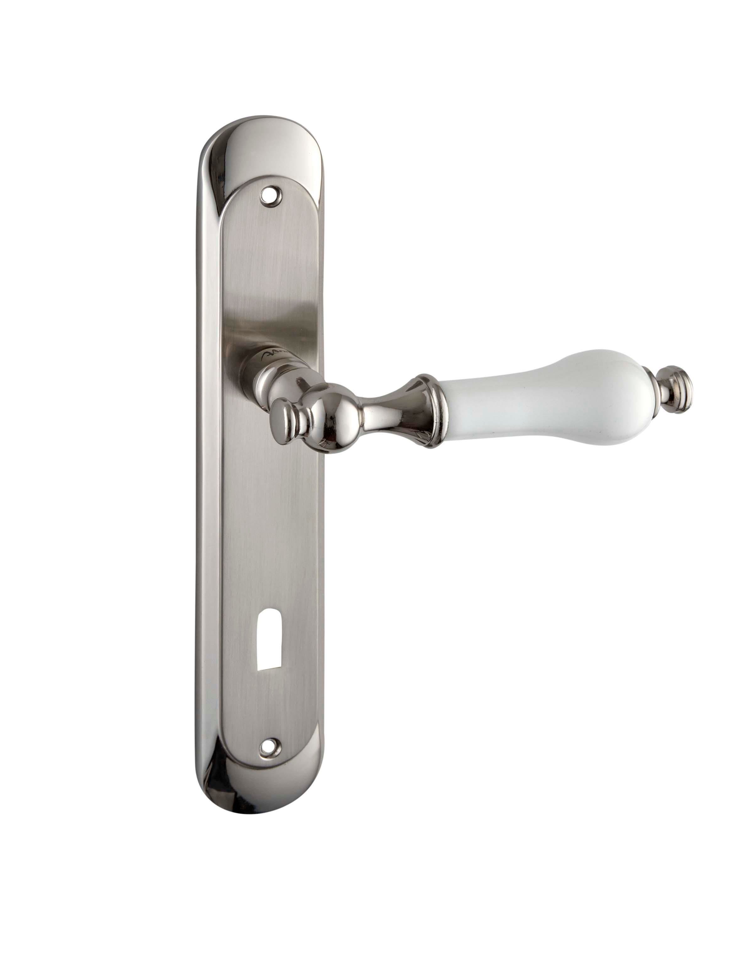 Kavva Porselen Aynalı & Rozetli Kapı Kolu