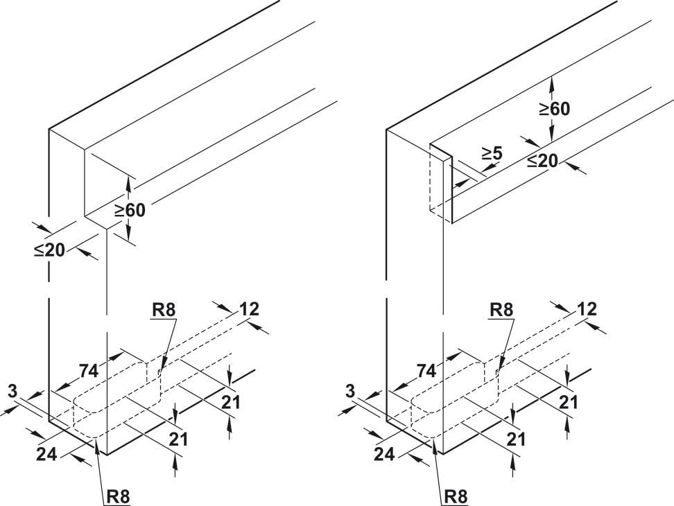 Kayar Kapı Seti 80 kğ. Gizli Raylı