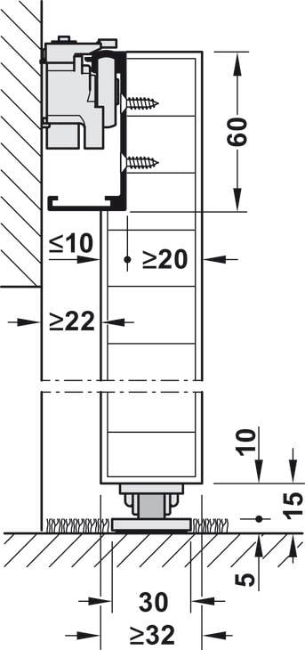 Kayar Kapı Seti 80 kğ. Gizli Raylı