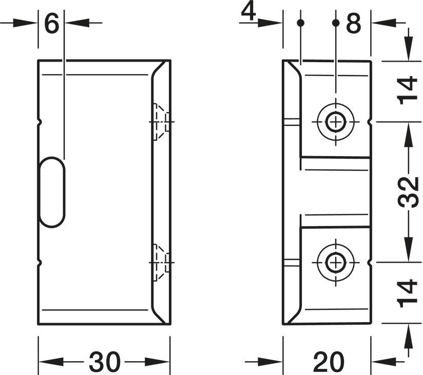 Keku Panel Bağlantı Elemanı-dikey 30 Mm-4 Adet