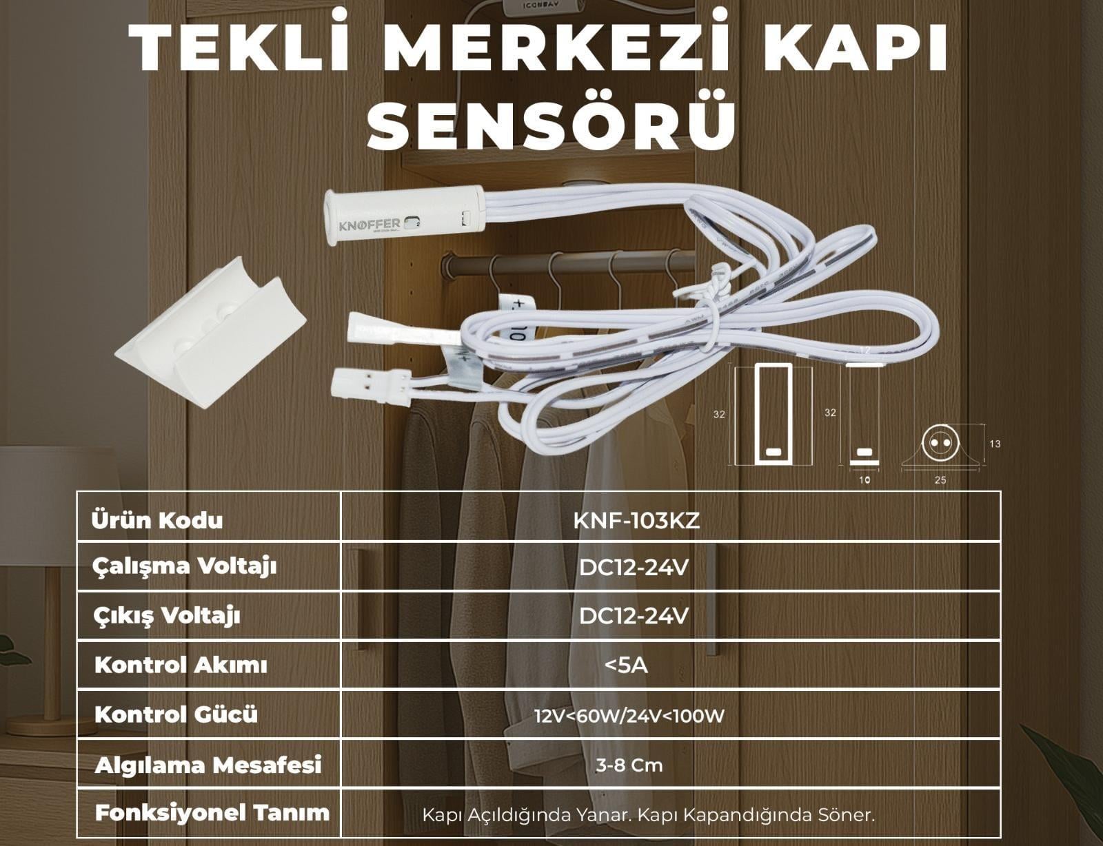 Knoffer Mobilya Dolap Kapak Sensörü