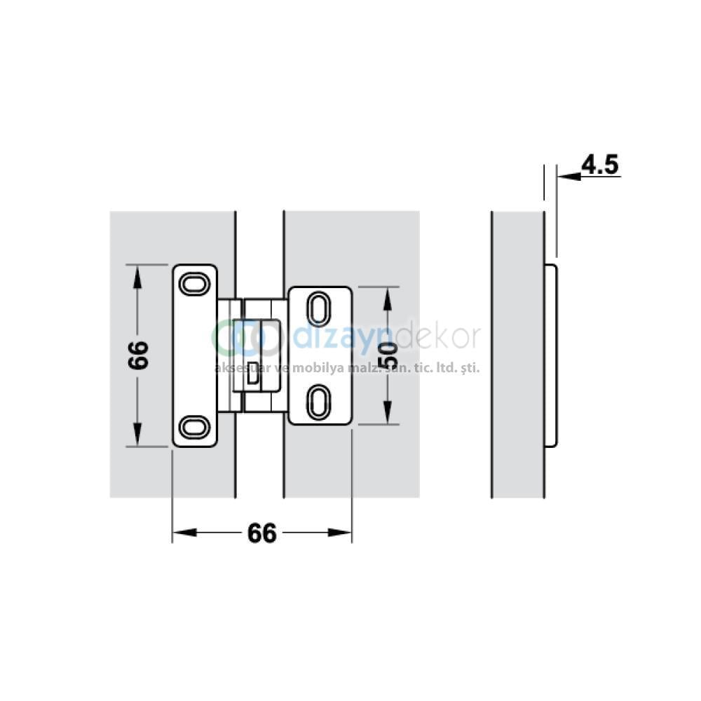 Kompact Laminat Menteşesi 10-12mm 240 Derece