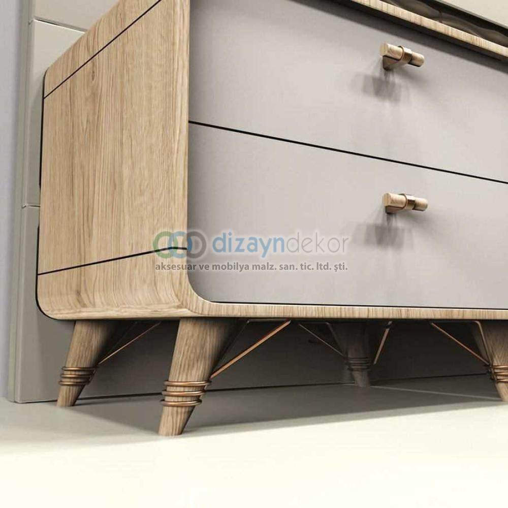 Konik Açılı Aksesuarlı Dolap Ayağı Parlak Altın Mat Siyah 23 Cm