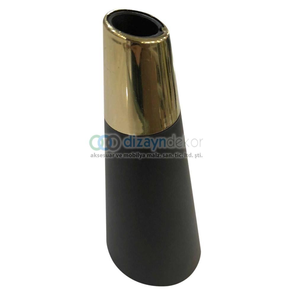 Konik Açılı Dolap Ayağı Parlak Altın Mat Siyah 20 Cm