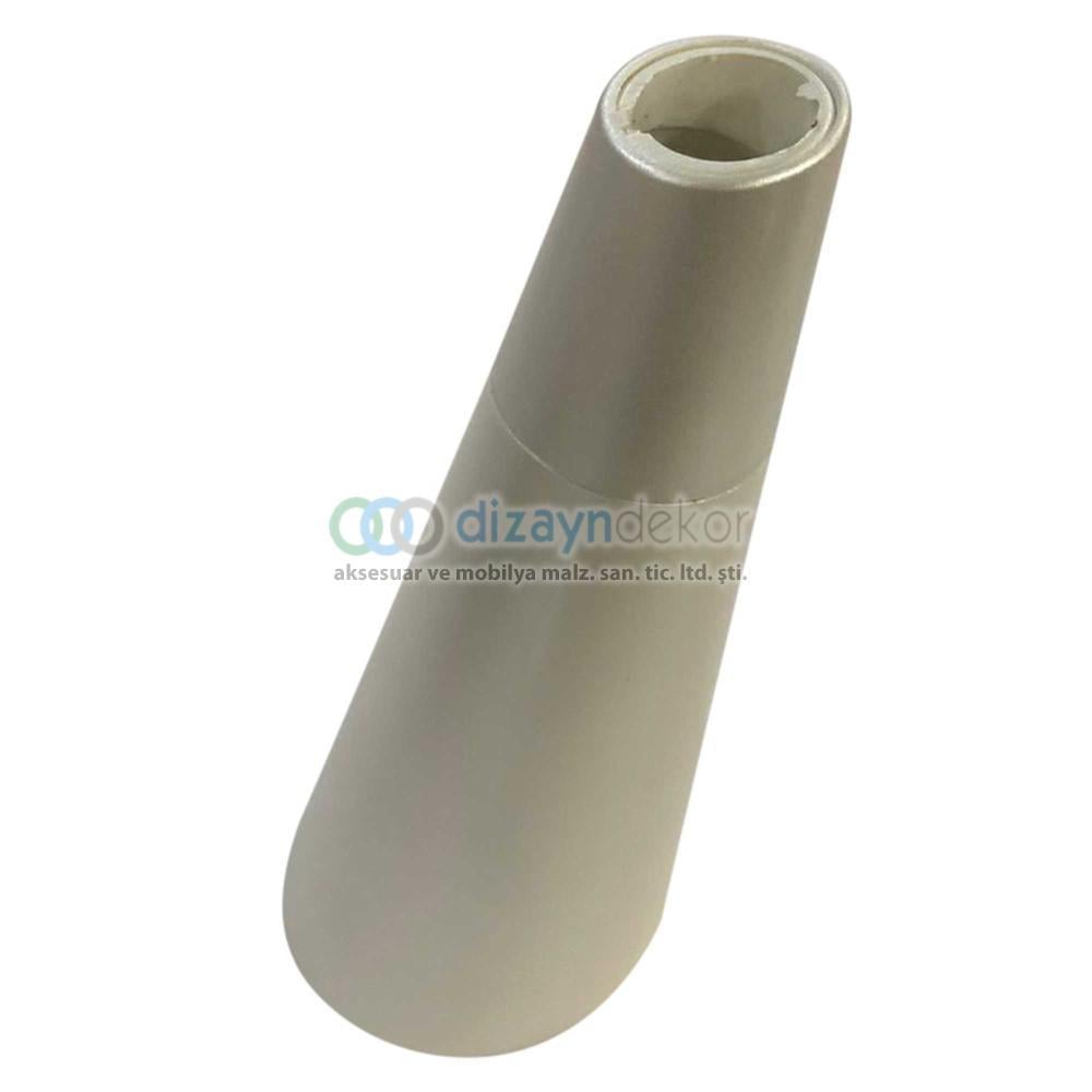 Konik Açılı Koltuk Kanepe Ve Dolap Ayağı Ekru Beyaz 15 Cm