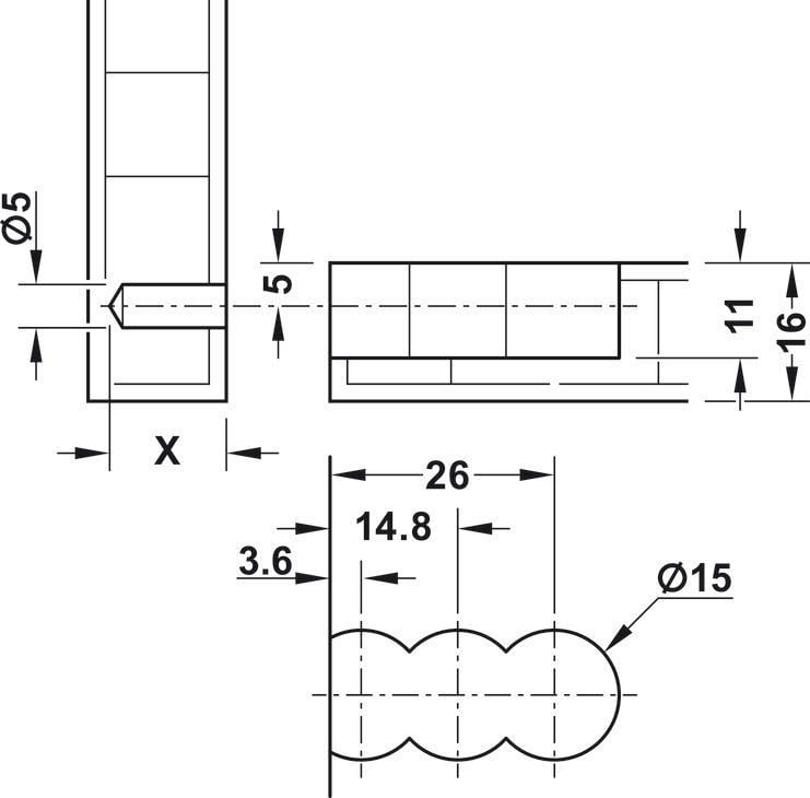 Lamello Cabineo RTA Dolap Bağlantı Elemanı - Beyaz 12 Adet