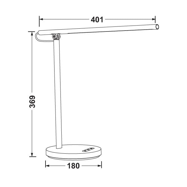 Lepto Masa Üstü Led Aydınlatma Mat Siyah