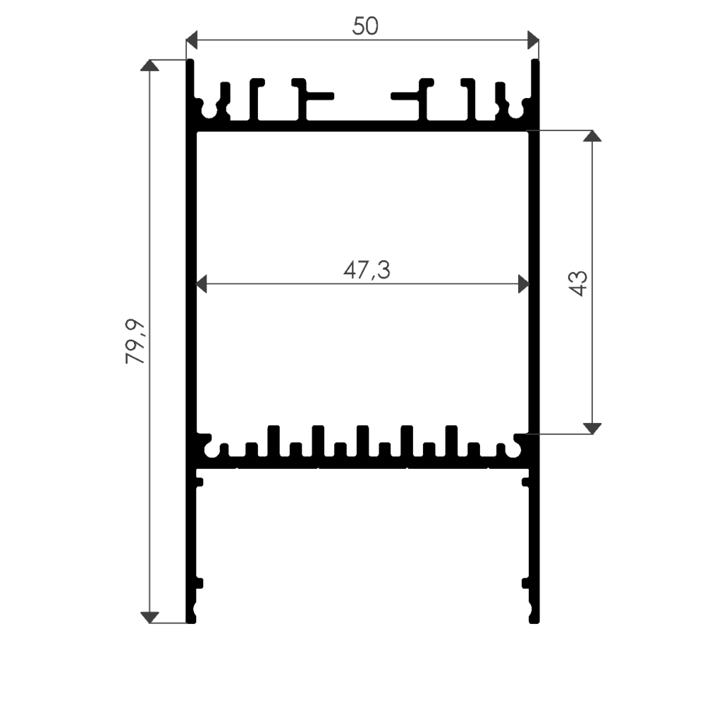 Lineer Sıvaüstü Asma Sarkıt Pcb Led Profil Armatür 5560