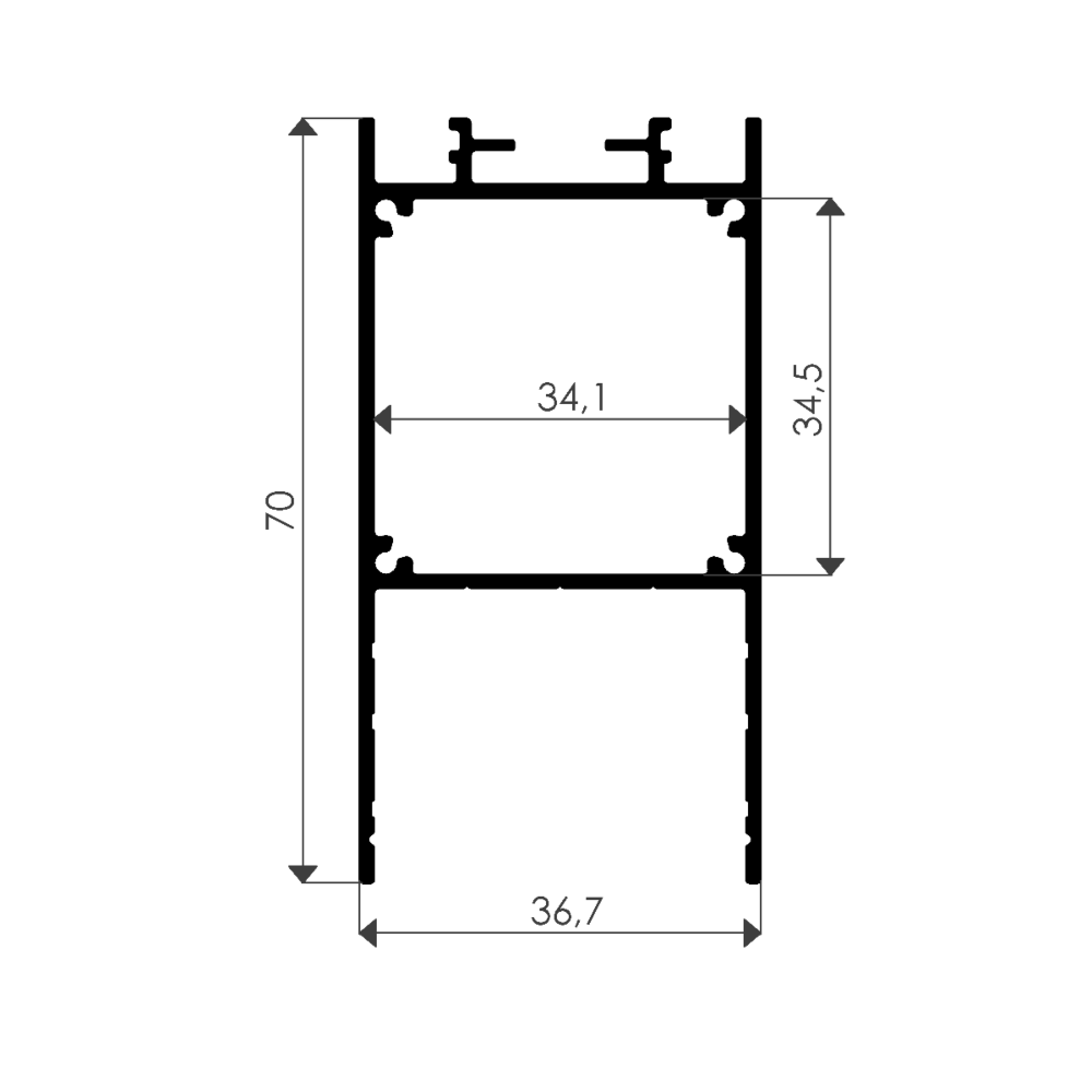 Lineer Sıvaüstü Asma Sarkıt Pcb Led Profil Armatür 5535