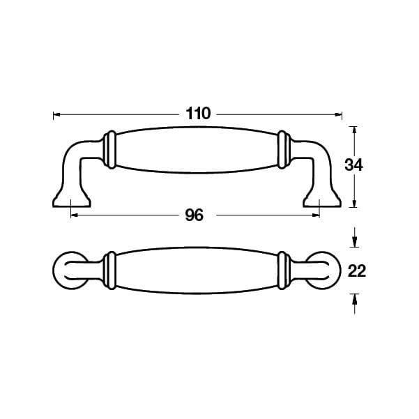 Mat Siyah 96 Mm. Porselen Kulp Flo