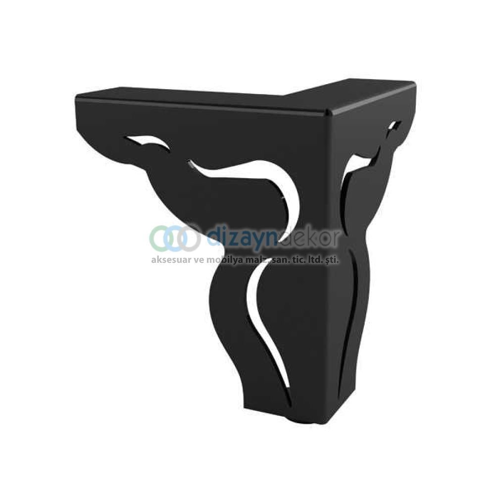 Mat Siyah Desenli Ayak 10 Cm