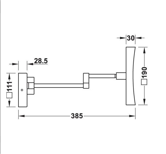 Mat Siyah Dokunmatik Led Aydınlatmalı Makyaj Aynası