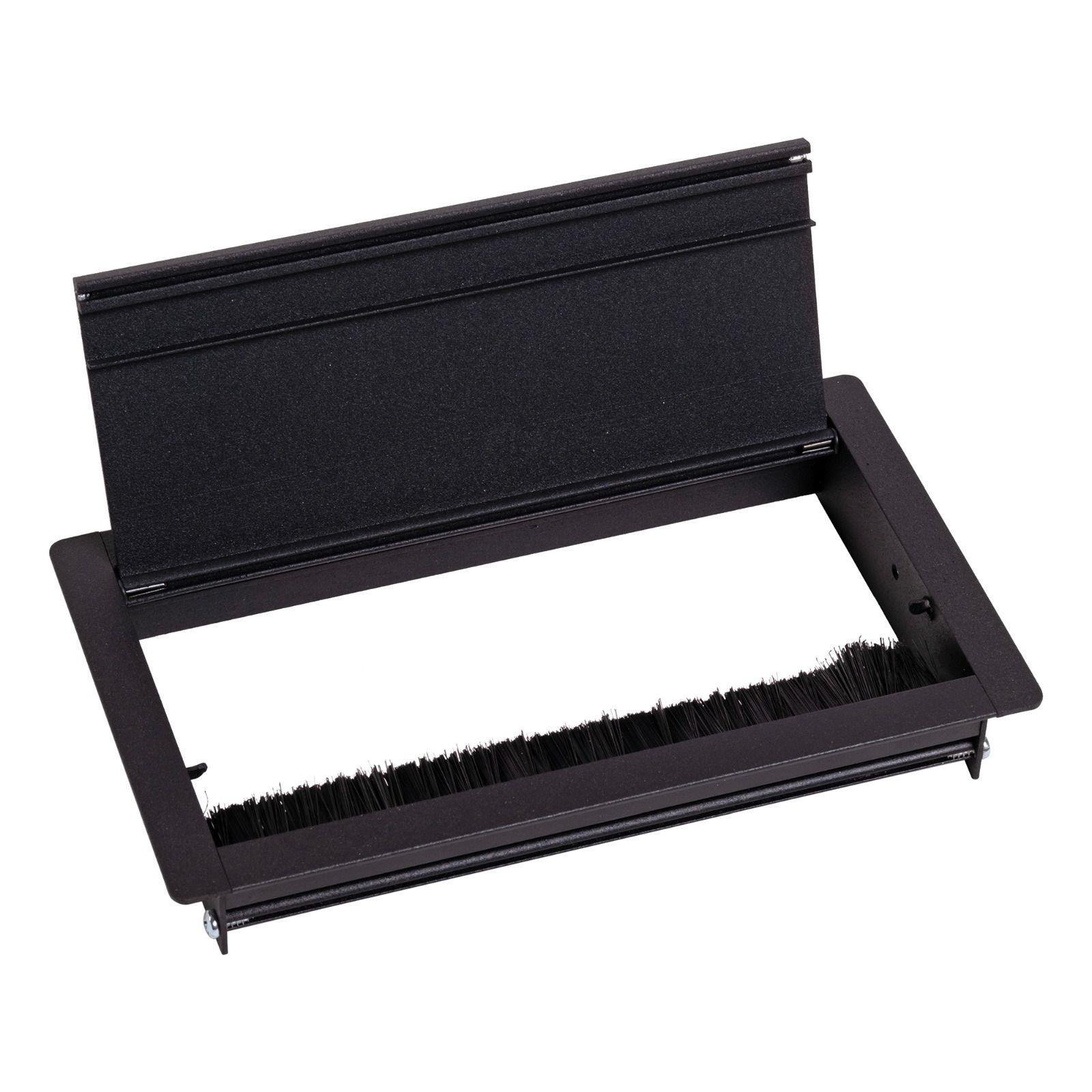 Mat Siyah Fırçalı Kablo Kanal Kapağı 205 mm