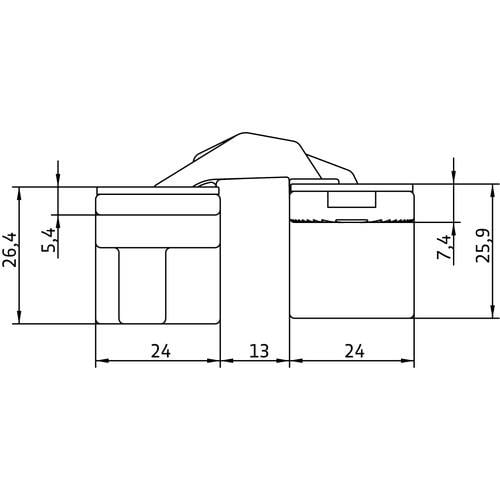 Mat Siyah Gömme Gizli Ayarlı Kapı Menteşesi Eko 110 X 24 Mm. 40 Kğ