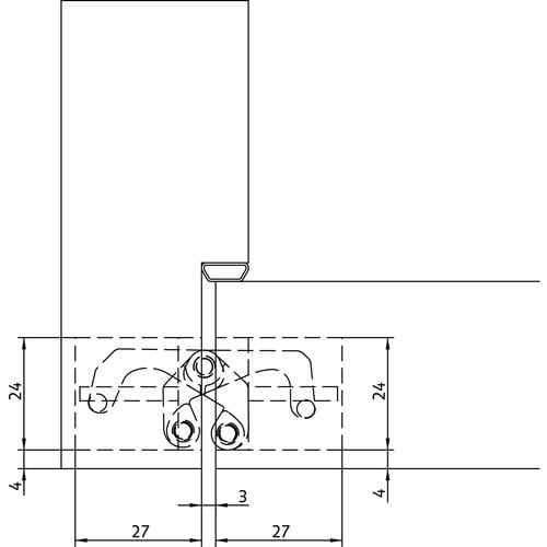 Mat Siyah Gömme Gizli Ayarlı Kapı Menteşesi Eko 110 X 24 Mm. 40 Kğ