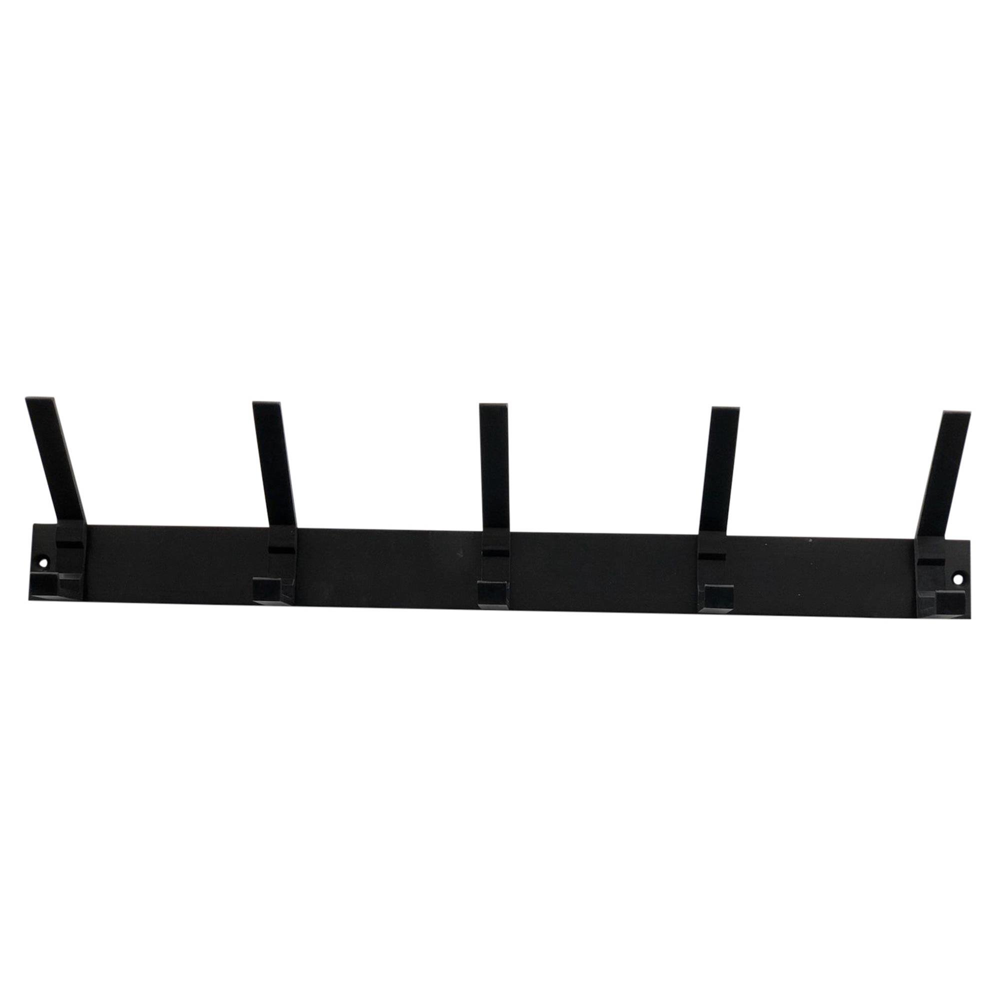 Mat Siyah Kanca Askı Portmanto Beşli