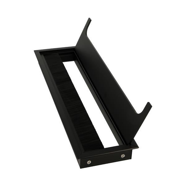 Mat Siyah Masa Kablo Kanal Kapağı, Fırçalı Lüks 80*276 Mm