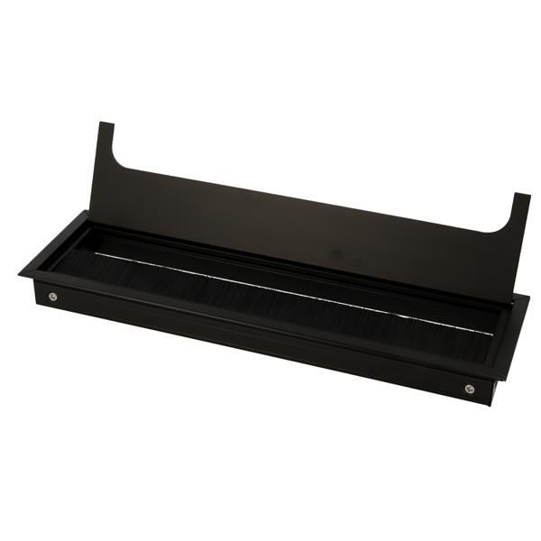 Mat Siyah Masa Kablo Kanal Kapağı, Fırçalı Lüks 80*276 Mm