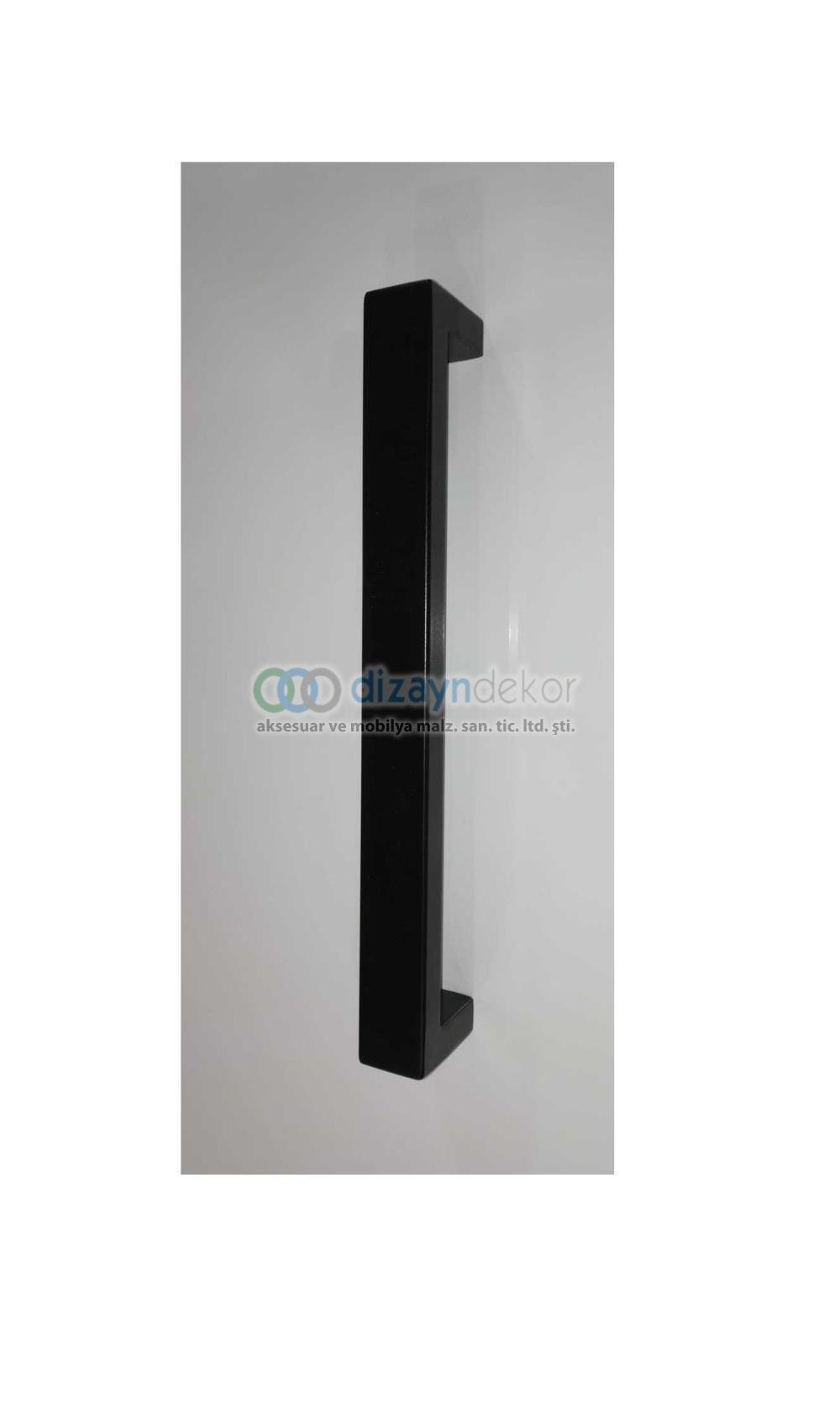 Mat Siyah Paslanmaz Çelik Sürgü Ve Çekme Kapı Kolu 40x20 Mm. Profil