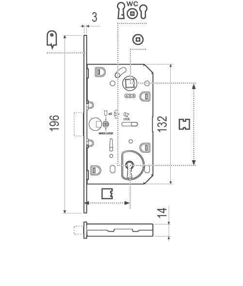 Mıknatıslı Manyetik Kapı Kilidi Wc