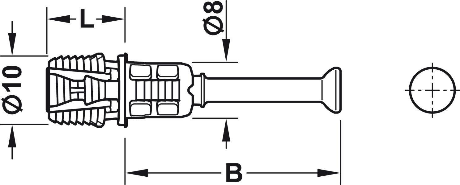 Minifix Mili Kendinden Dübelli 10 Mm.-4 Adet