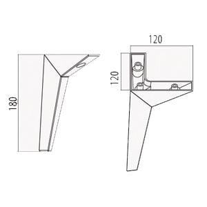 Moderno Mobilya Koltuk Kanepe Ve Dolap Ayağı Mat Siyah 18 Cm. - 4 Adet