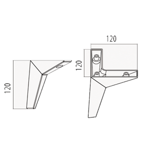 Moderno Mobilya Koltuk Kanepe Ve Dolap Ayağı Mat Siyah 12 Cm. - 4 Adet