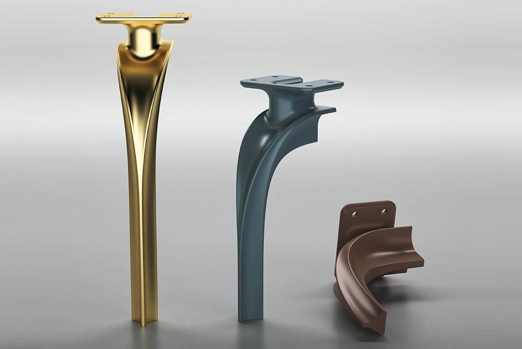 Nice Parlak Altın Dekoratif Mobilya Ve Koltuk Ayağı 21 Cm