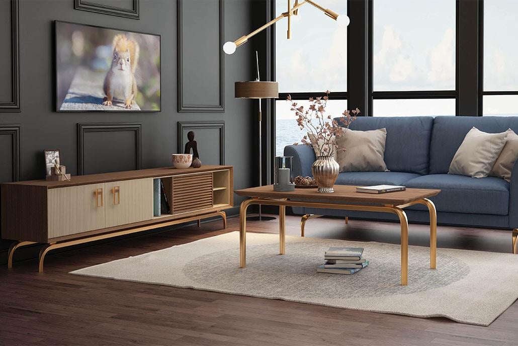 Nice Parlak Altın Dekoratif Mobilya Ve Koltuk Ayağı 21 Cm