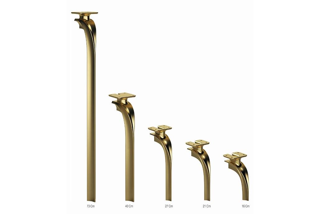 Nice Parlak Altın Dekoratif Mobilya Ve Koltuk Ayağı 21 Cm