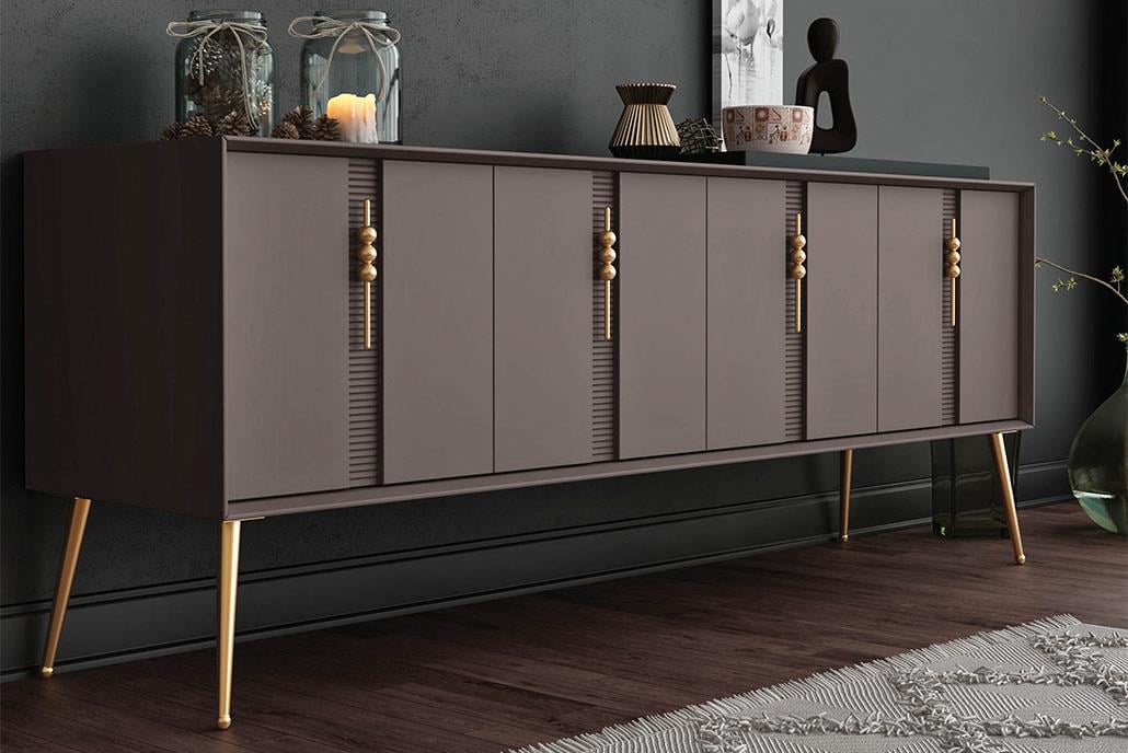 Nis Dekoratif Mobilya Ve Koltuk Ayağı Parlak Altın 25 Cm