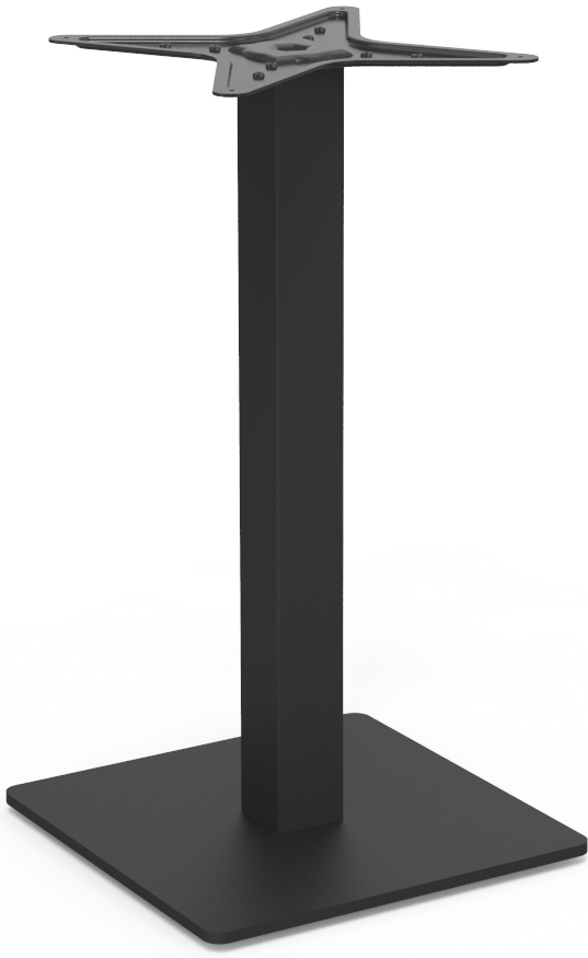 Ortadan Tablalı Kare Tip Masa Ayağı Mat Siyah Ağırlık Tabanlı 70-450 Mm