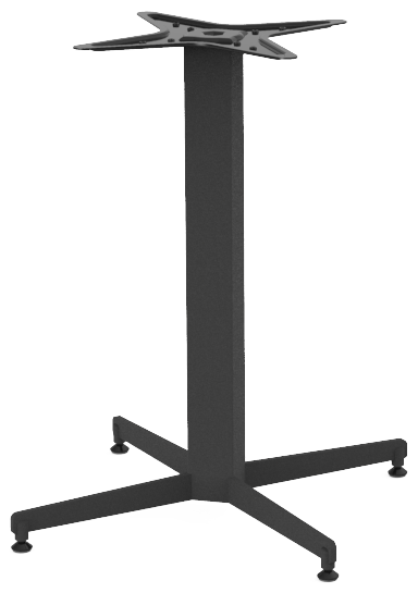 Ortadan Tablalı Modern Mat Siyah Cube Masa Ayağı 70-460 mm.