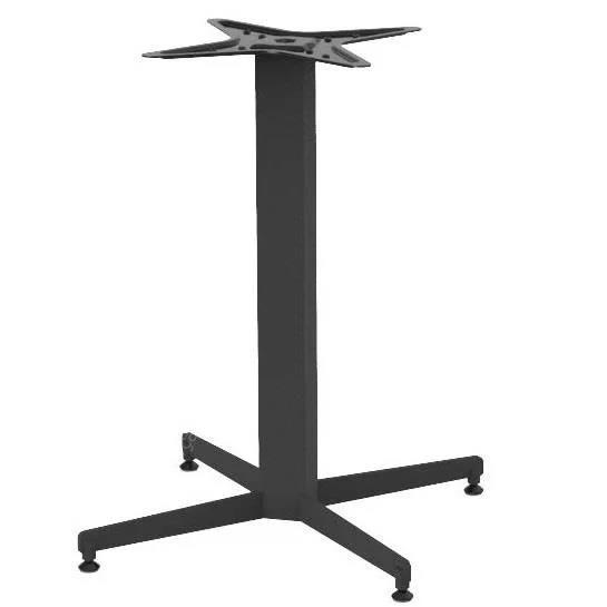 Ortadan Tablalı Modern Mat Siyah Cube Masa Ayağı 70-460 mm.