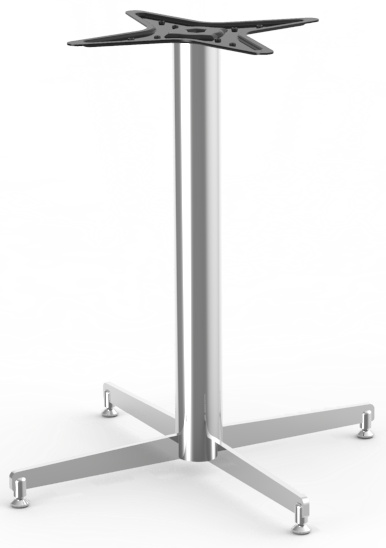 Ortadan Tablalı Modern Parlak Krom Cube Masa Ayağı 70-460 mm.