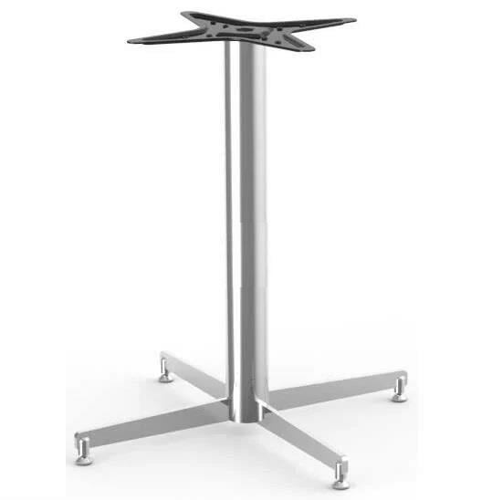 Ortadan Tablalı Modern Parlak Krom Cube Masa Ayağı 70-460 mm.